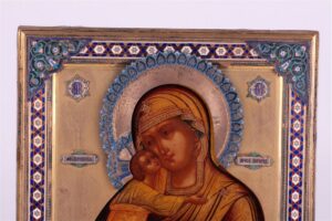 Rare Russian presentation icon of Mother of God of — image 2