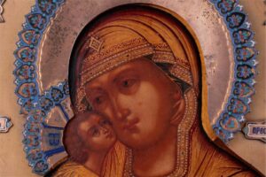 Rare Russian presentation icon of Mother of God of — image 4
