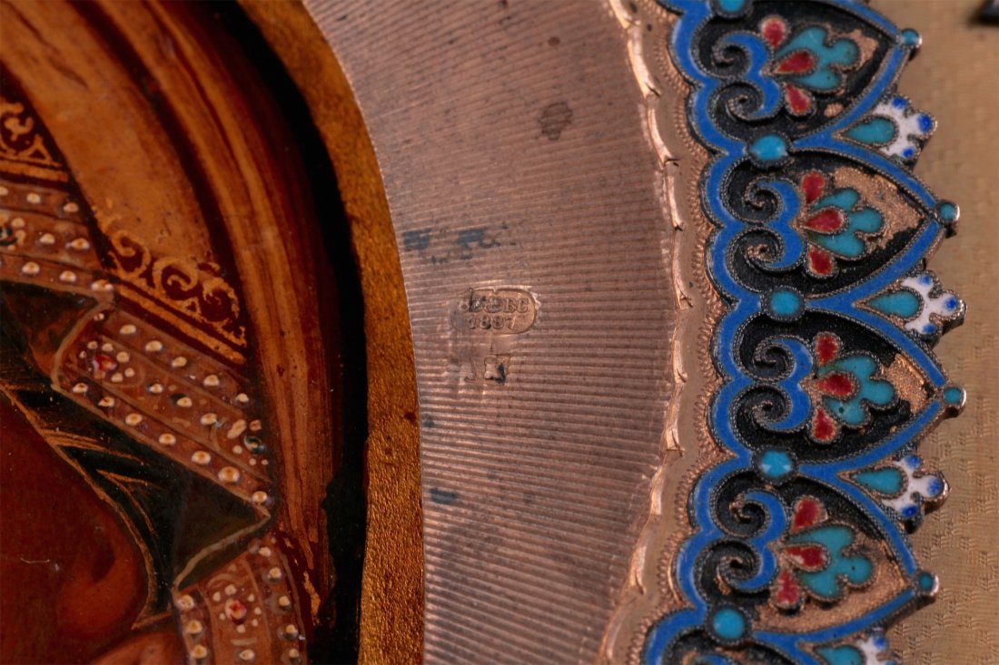 Rare Russian presentation icon of Mother of God of — image 7