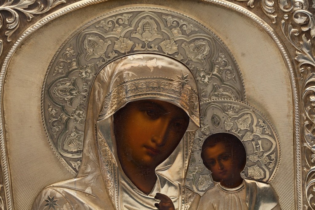 Russian Icon Mother of God of Iverskaya by Khlebnikov — image 2