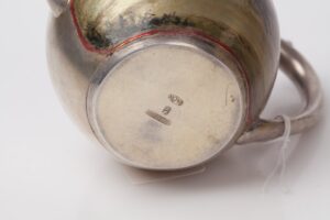 Russian silver and enamel tea set "Troyka". — image 7