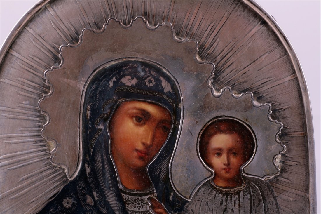 Rare table icon of Mother of God of Kazan. Moscow, — image 4