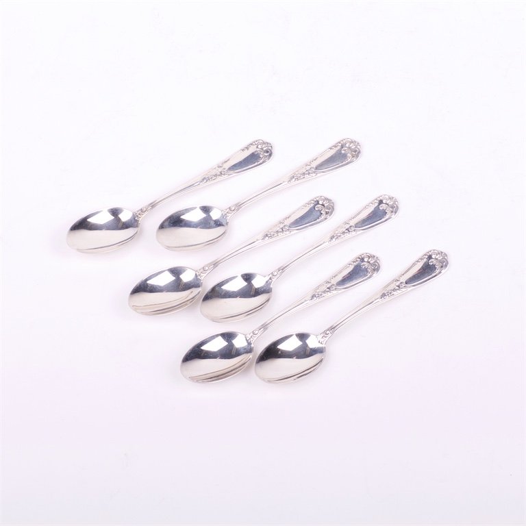 Set of 6 silver spoons. — image 1