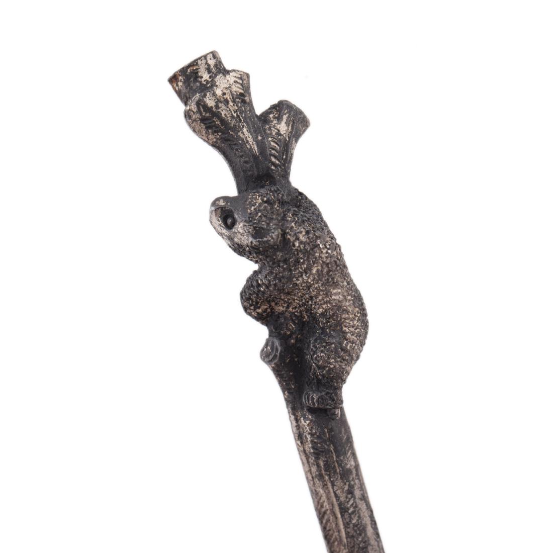 Silver cast tea-holder spoon "Bear" — image 3