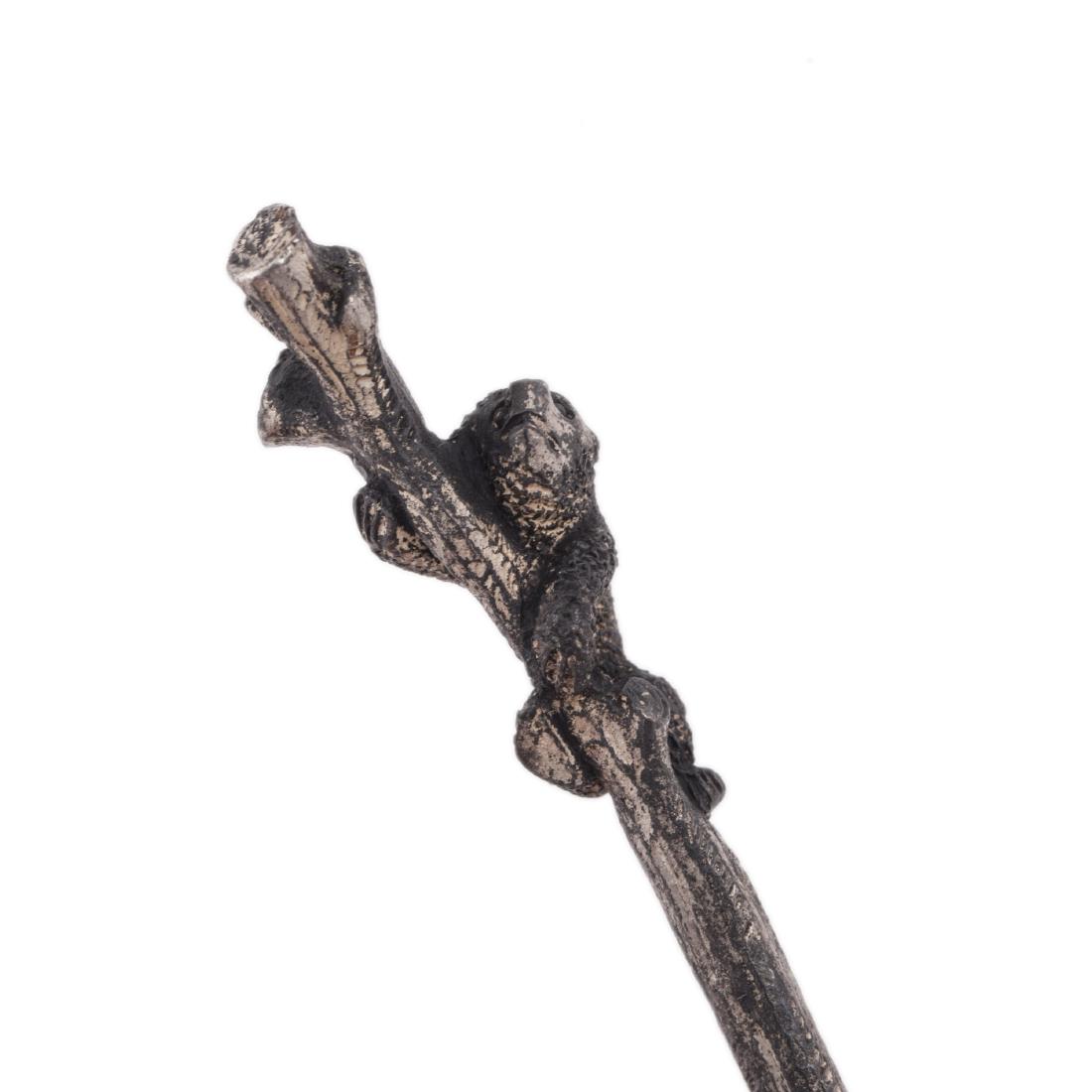 Silver cast tea-holder spoon "Bear" — image 4
