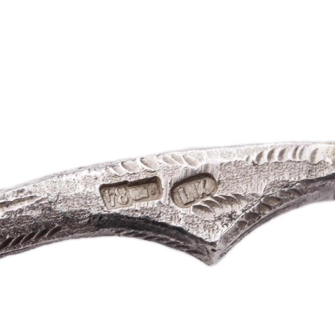 Silver cast tea-holder spoon "Bear" — image 5
