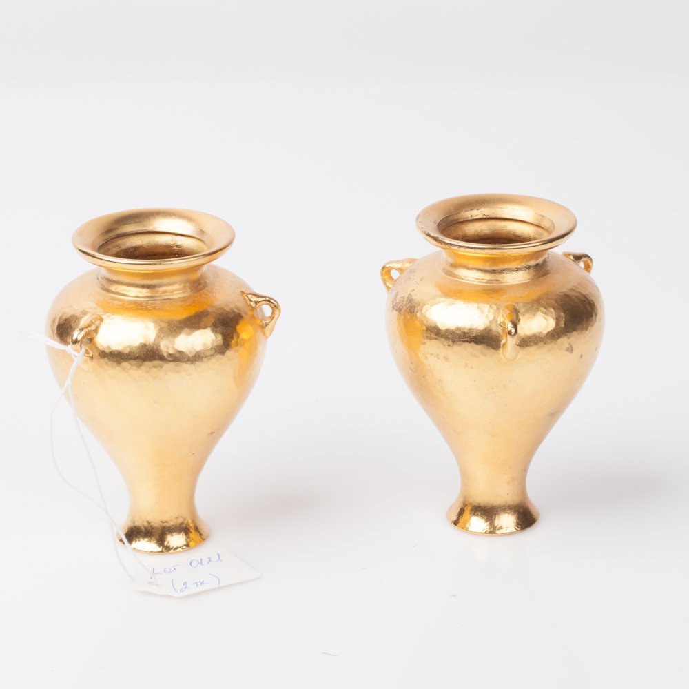 Vase. 2 pieces. Signed: LALAOUNIS. — image 2