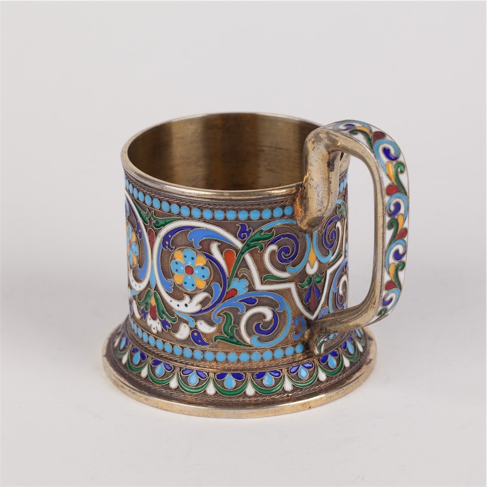 Child teaglass holder. A. Lubavin workshop. Petersburg, — image 2