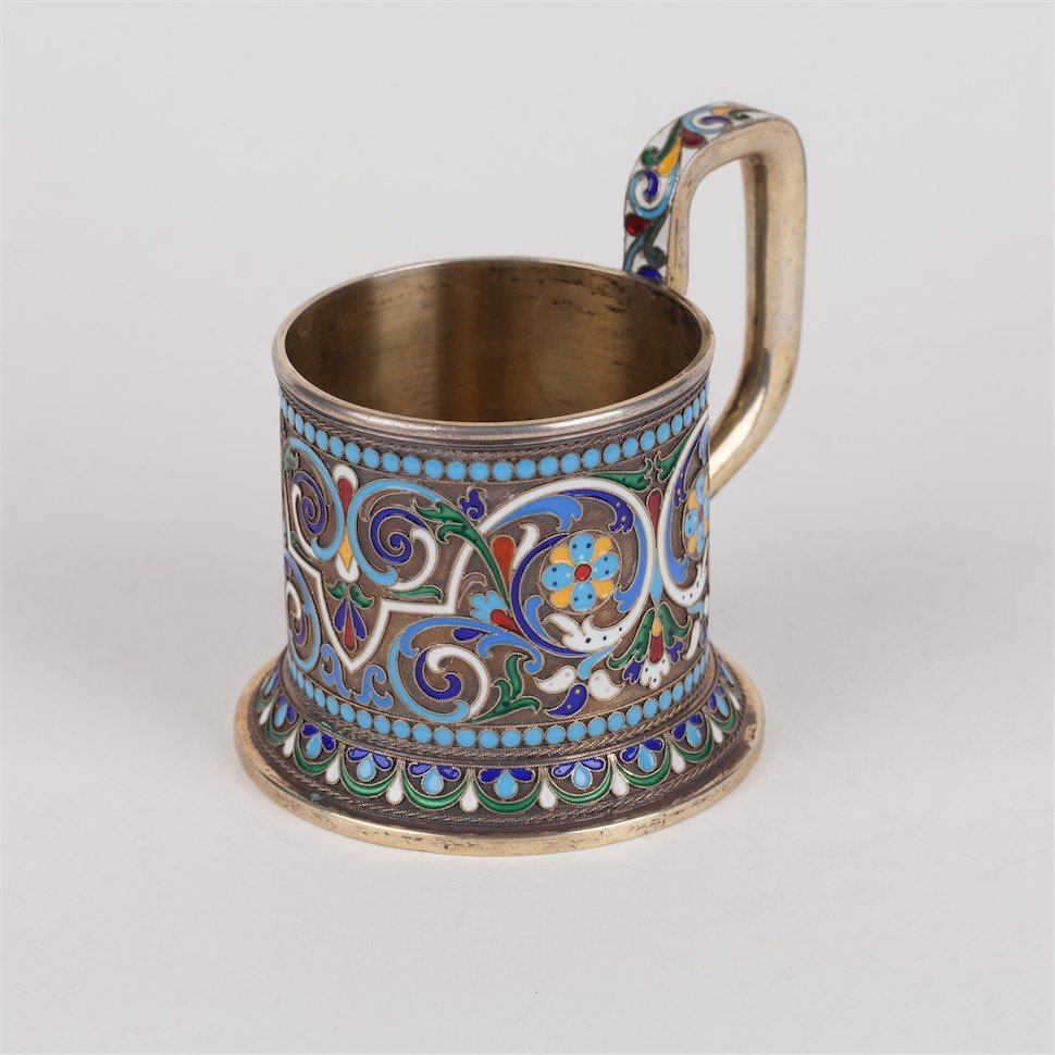 Child teaglass holder. A. Lubavin workshop. Petersburg, — image 3
