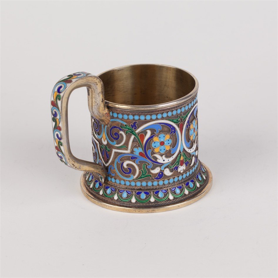 Child teaglass holder. A. Lubavin workshop. Petersburg, — image 4