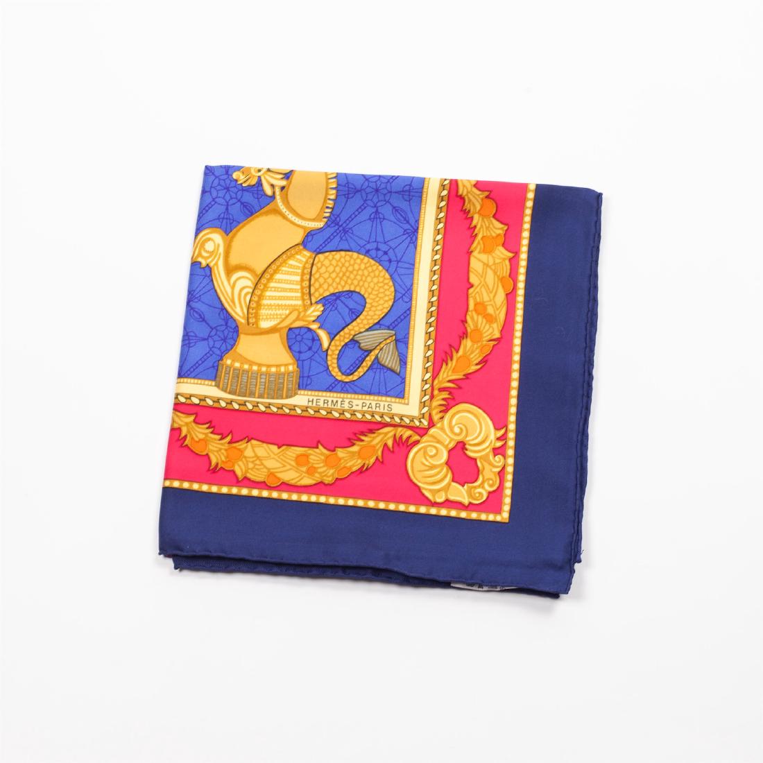 Hermes "Les bissone de Venise" silk scarf. 1987 — image 2