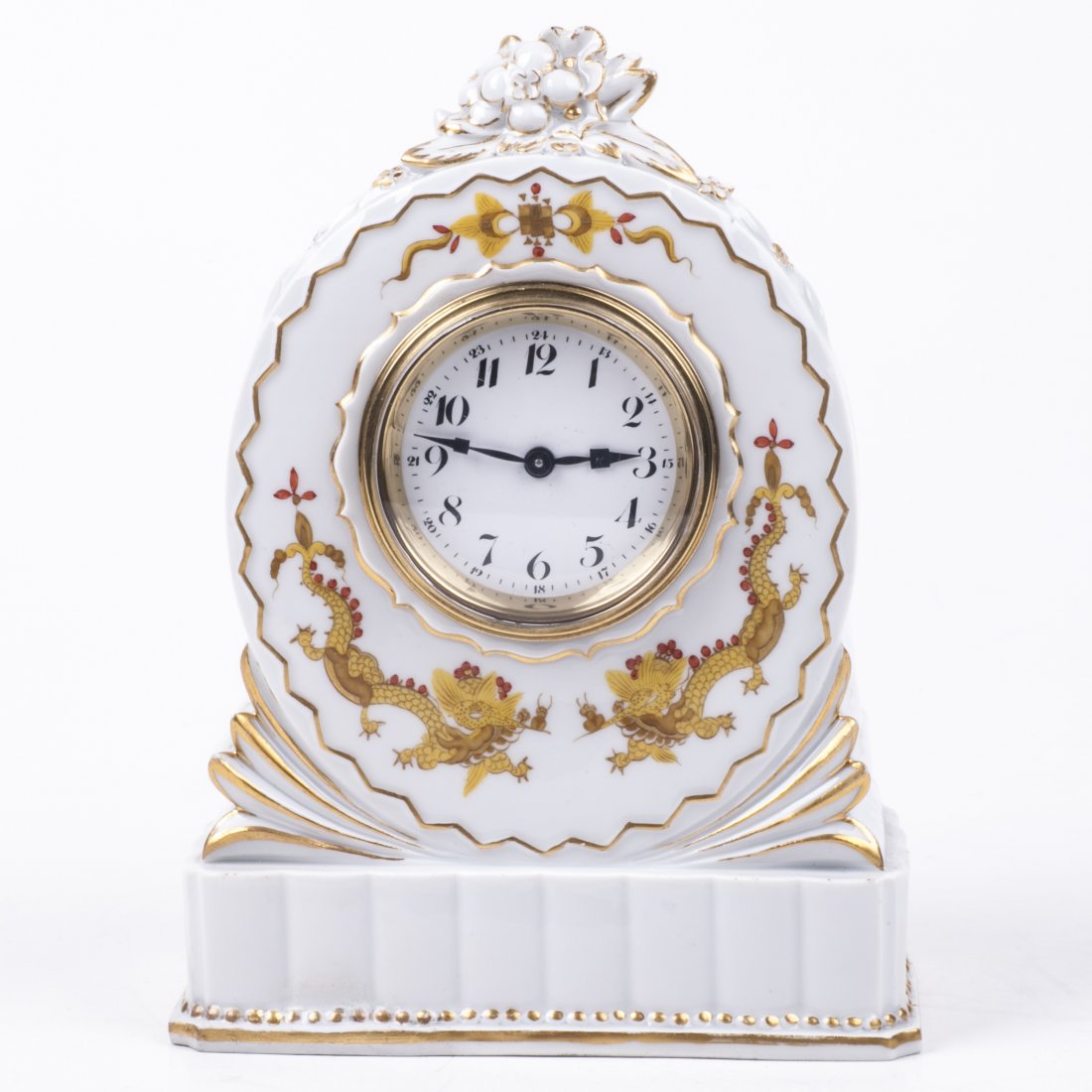 Meissen desk clock with gilt decoration of Chinese — image 2