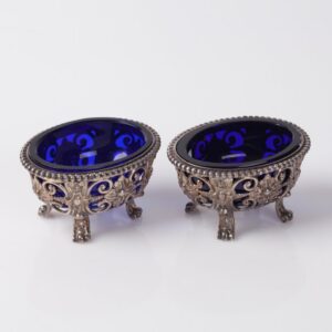 Pair of silver saltcellars. — image 2