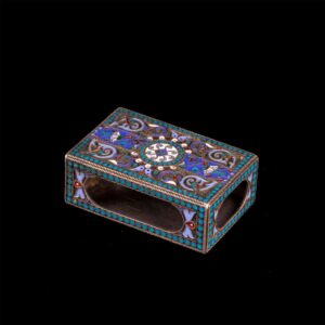 Russian silver and cloisonne enamel match-box — image 2