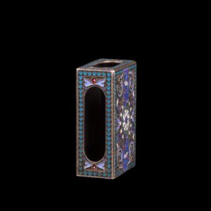 Russian silver and cloisonne enamel match-box — image 3