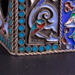 Russian silver and cloisonne enamel match-box — image 4