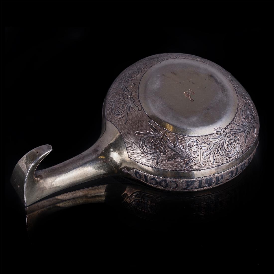 Russian silver-gilt kovsh with a proverb — image 6