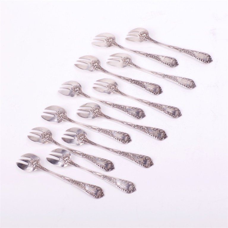 Set of 12 forks for oyster. — image 2