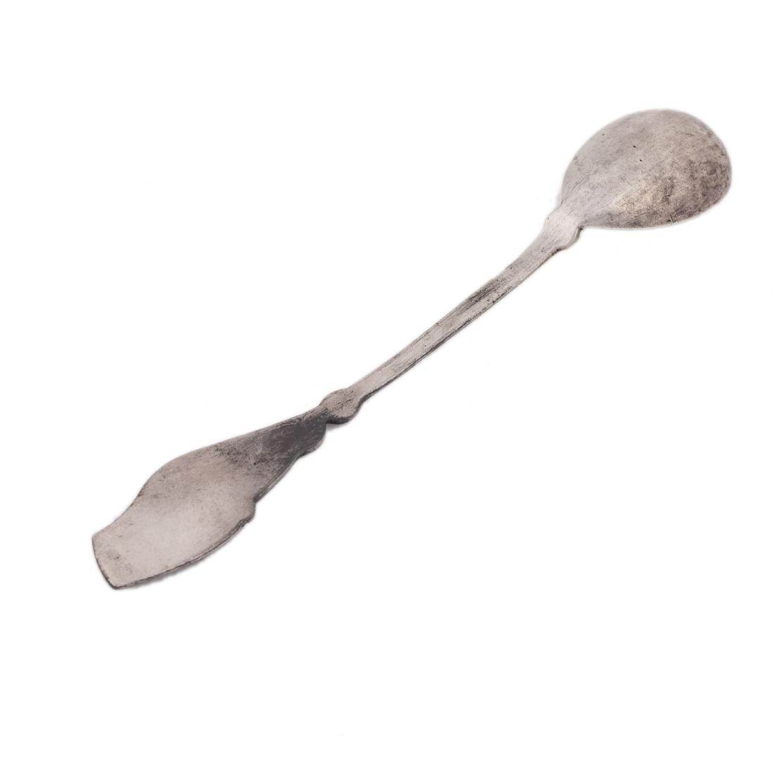 Silver cast tea-holder spoon "Bogatyr zastava" — image 2