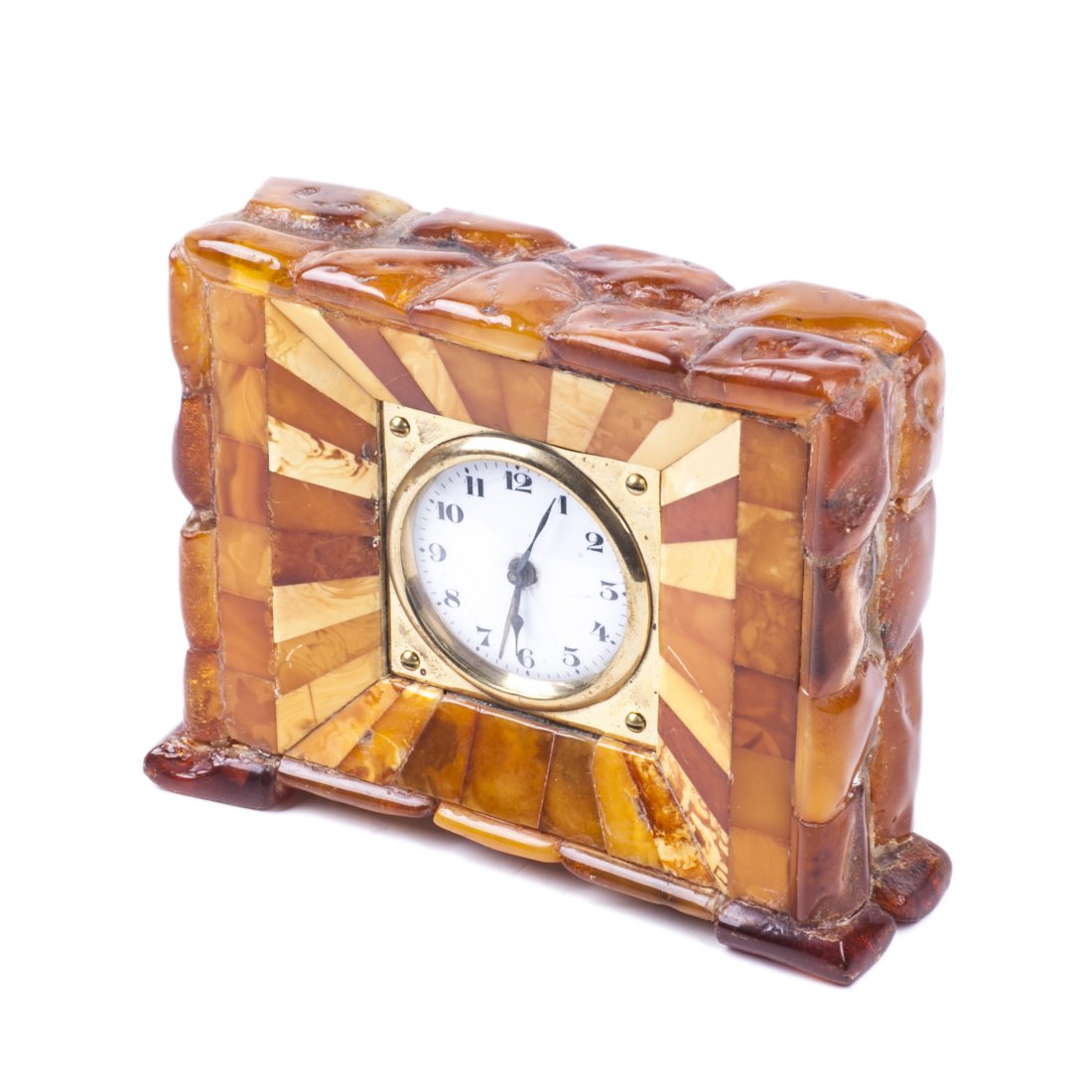 Desk clock with amber and alarm 1920s — image 1