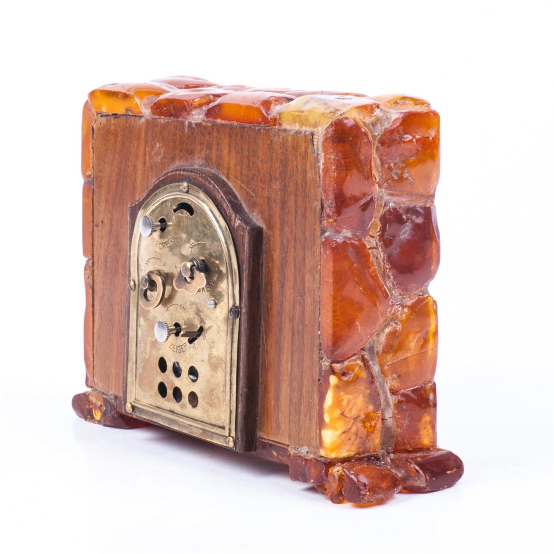 Desk clock with amber and alarm 1920s — image 3