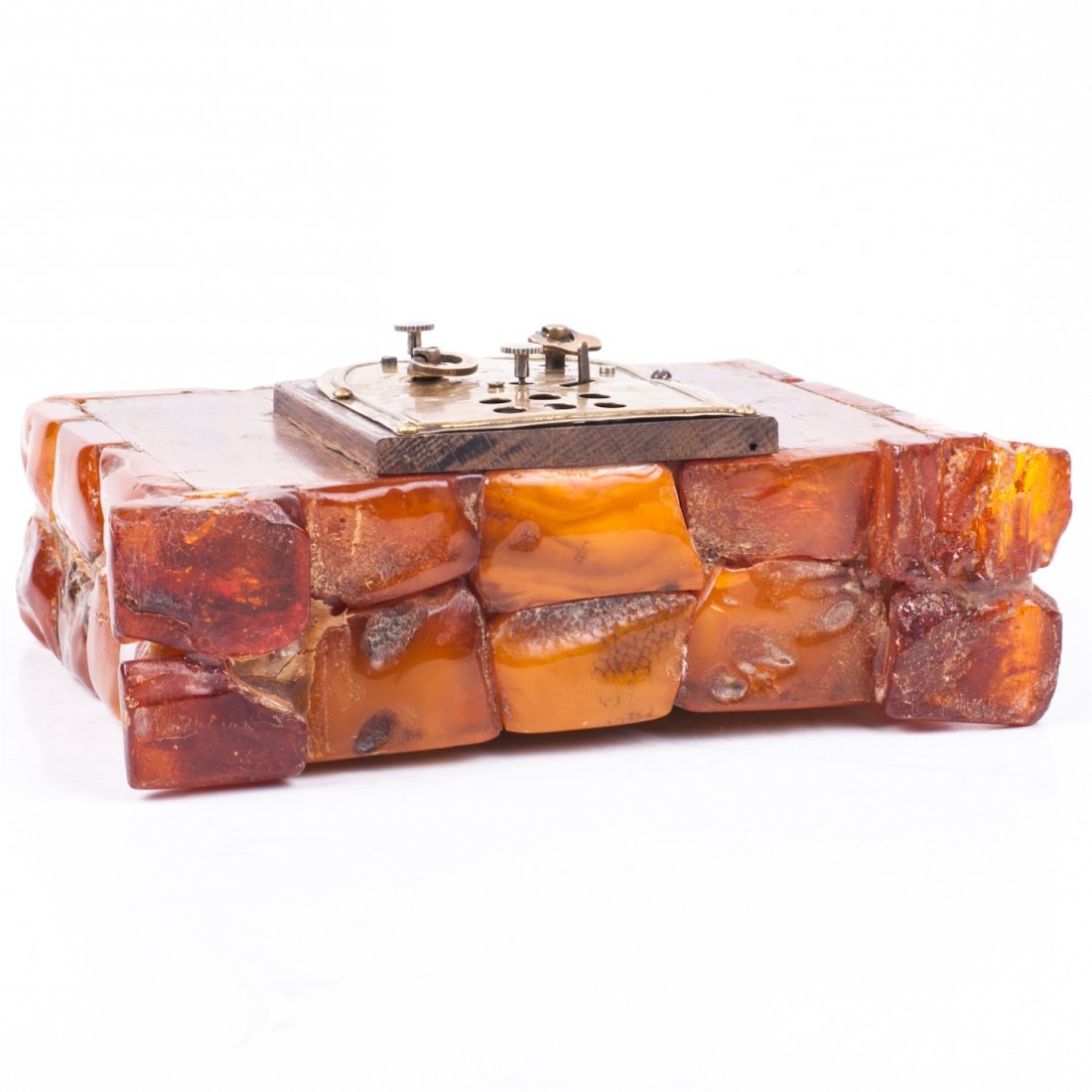 Desk clock with amber and alarm 1920s — image 5