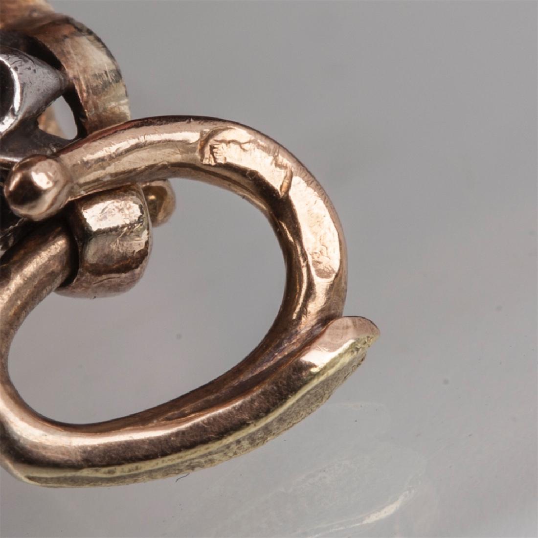Gold, 56 brooch-pendant in Art Nouveau style with — image 4