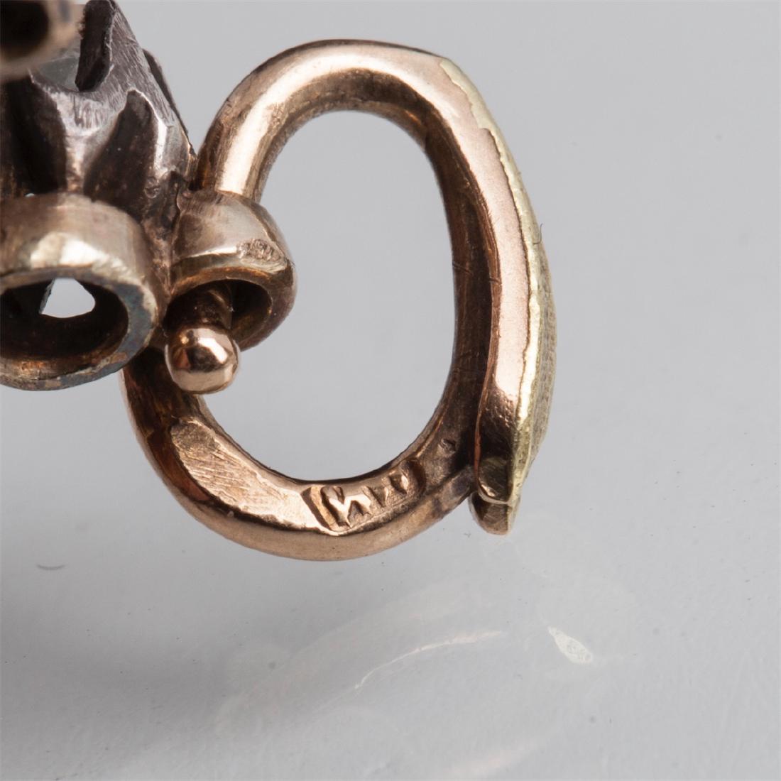 Gold, 56 brooch-pendant in Art Nouveau style with — image 5