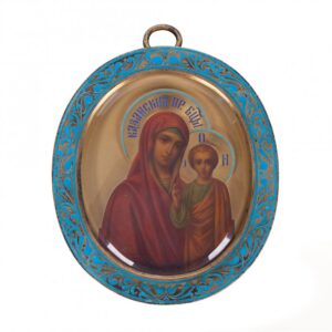 Russian travel icon of Mother of God of Kazan. Moscow, — image 1