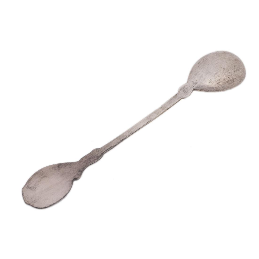 Silver cast tea-holder spoon "Bogatyr zastava" — image 2