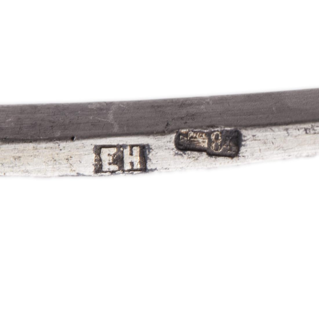 Silver cast tea-holder spoon "Bogatyr zastava" — image 4