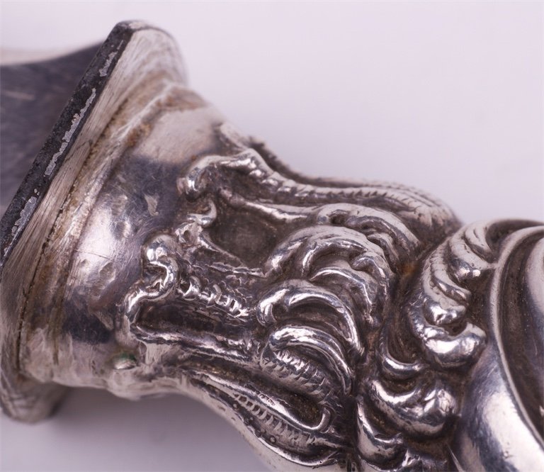 Silver dessert knife. — image 5