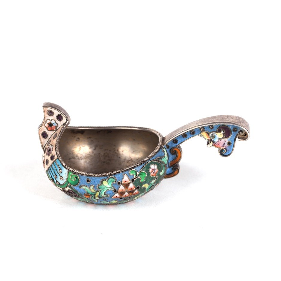 Small silver kovsh. 6 Moscow Artel of silversmiths. — image 4