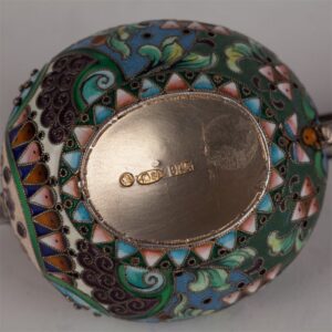Small silver kovsh. 6 Moscow Artel of silversmiths. — image 5