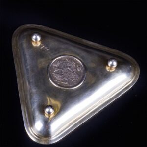 Faberge ashtray with encrusted coin of Empress Anna — image 3
