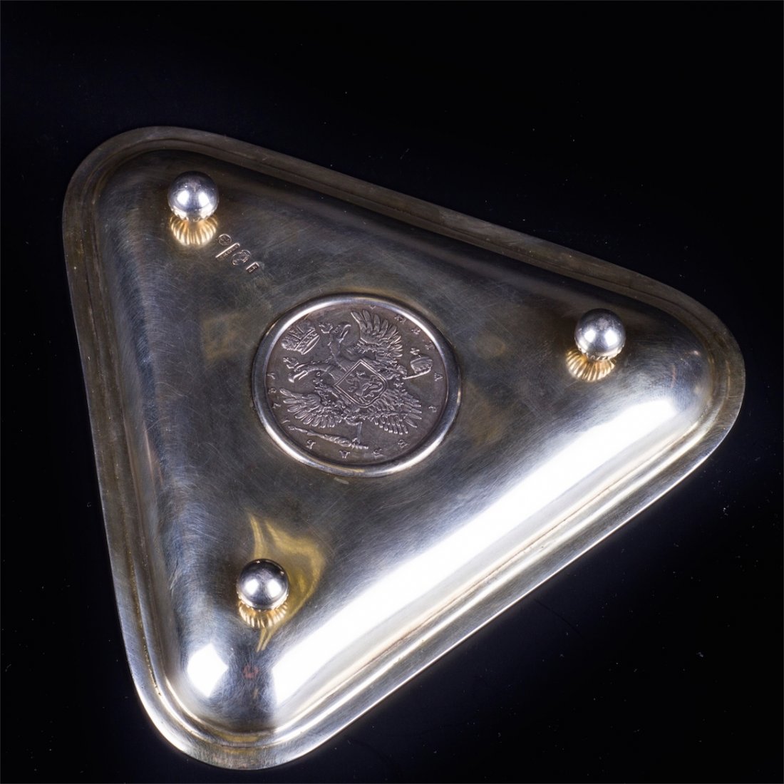 Faberge ashtray with encrusted coin of Empress Anna — image 3