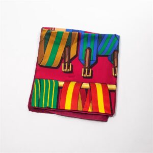 Hermes "Sangles" silk scarf, Author Joachim Metz, 1985. — image 2