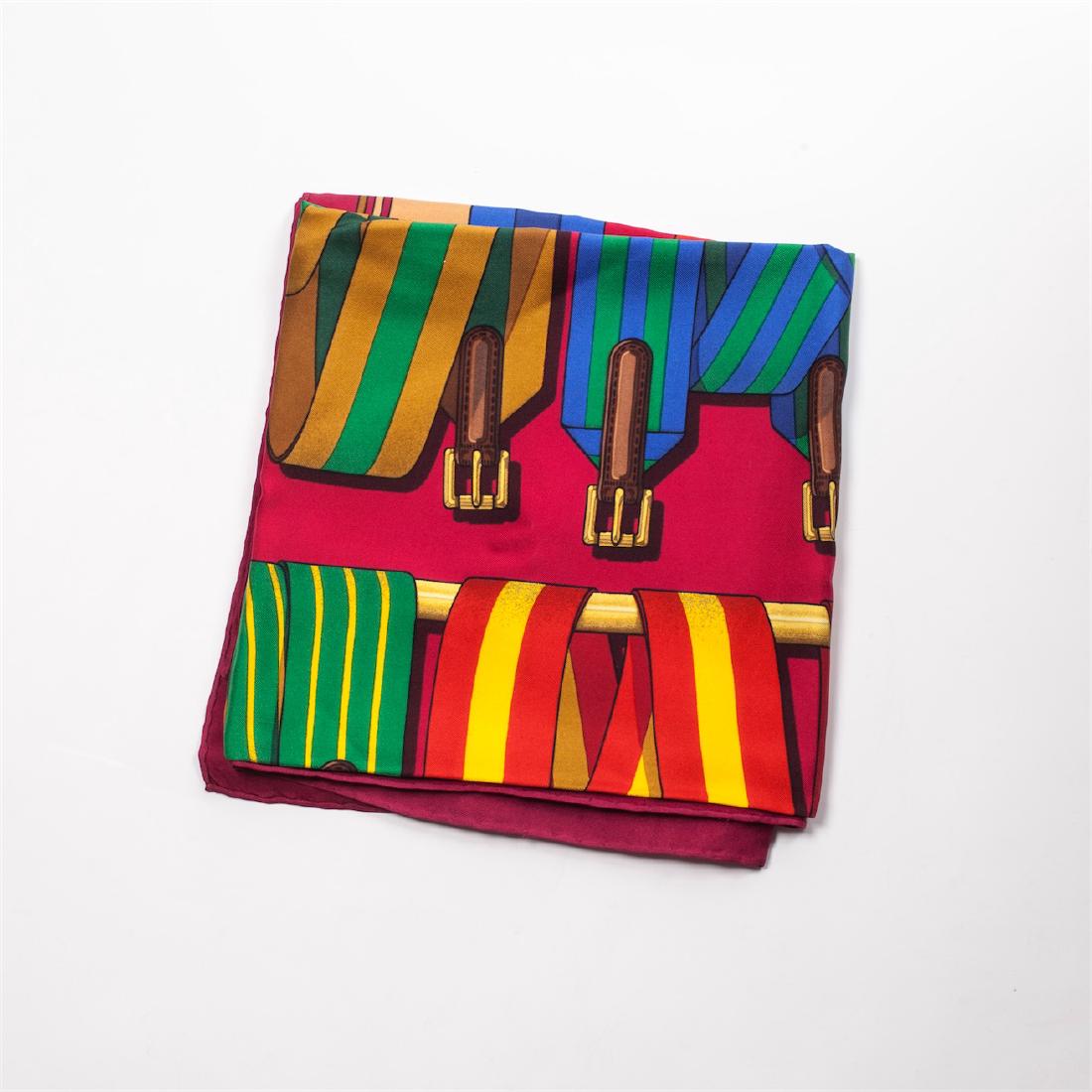 Hermes "Sangles" silk scarf, Author Joachim Metz, 1985. — image 2