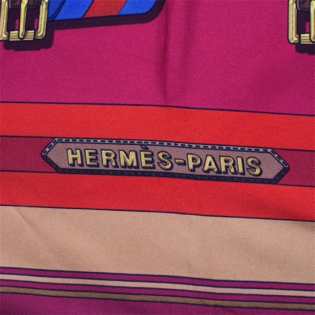 Hermes "Sangles" silk scarf, Author Joachim Metz, 1985. — image 3