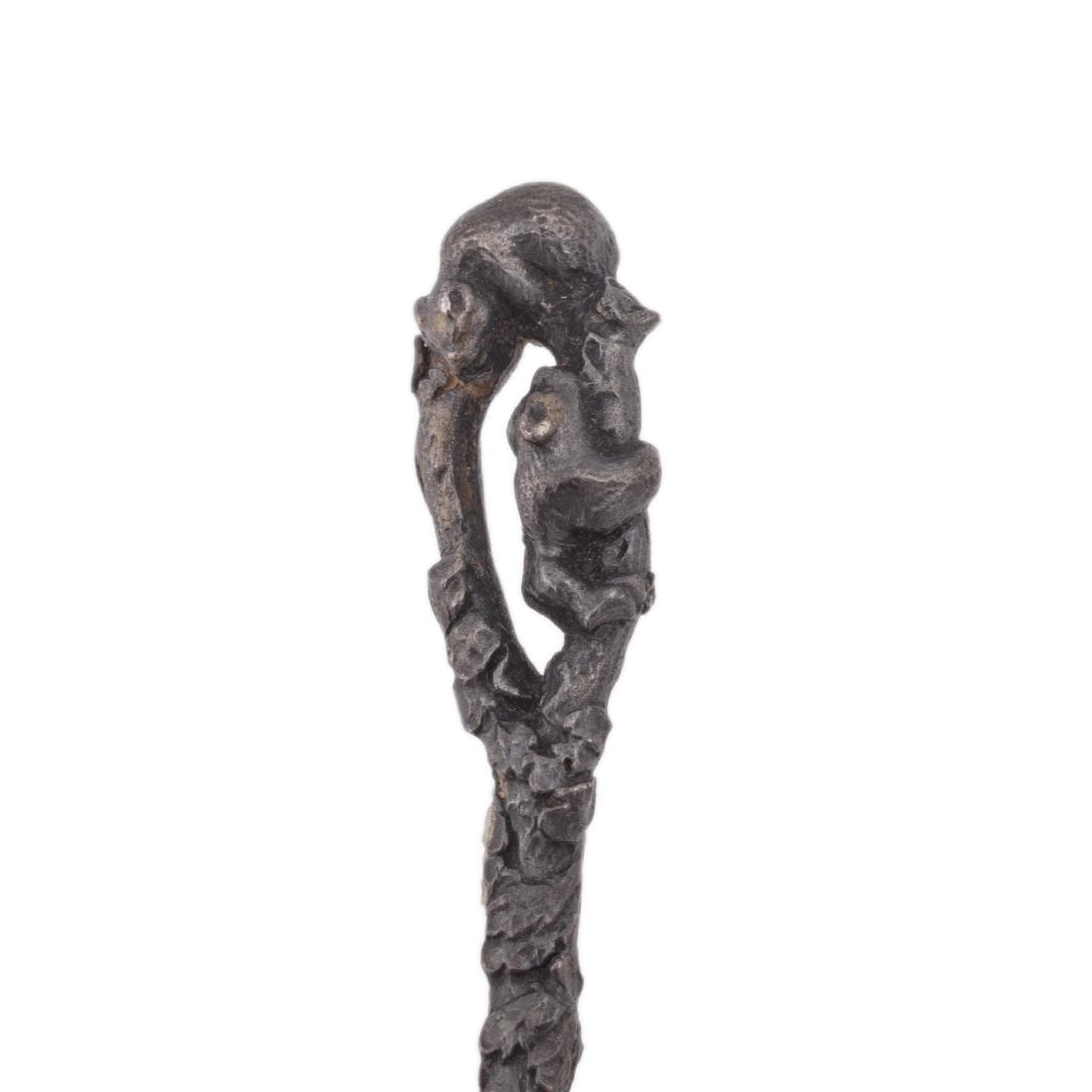 Silver cast tea-holder spoon "Bears" — image 3