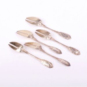 Silver set of 5 knifes for oyster. — image 2