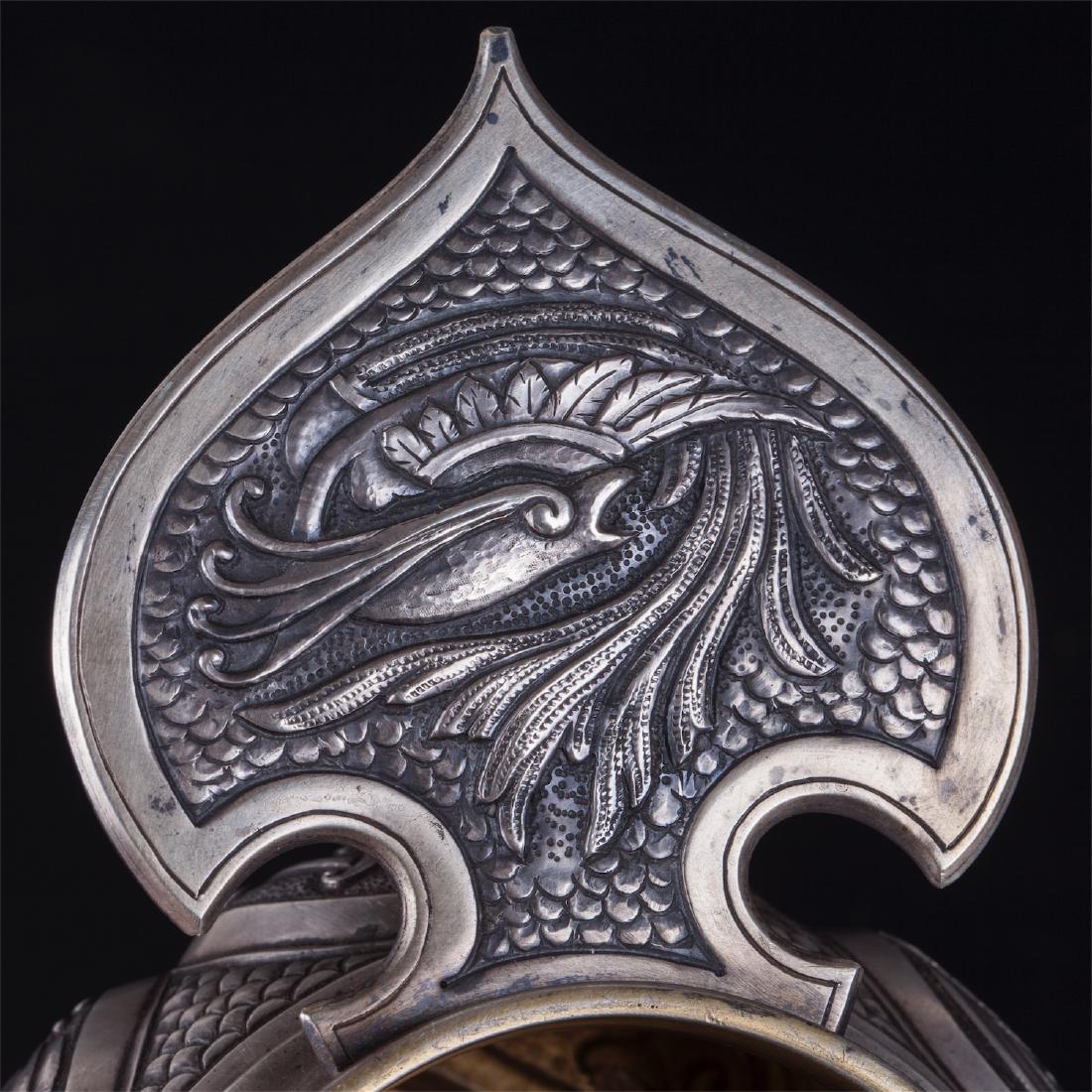 Unusual Art Nouveau kovsh, Khlebnikov — image 4