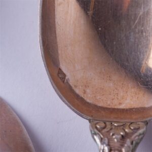 French solid silver tea spoons set. — image 4