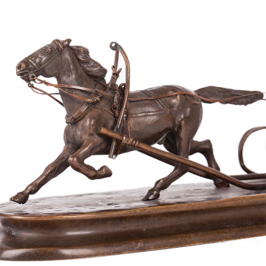 Russian bronze by Vasiliy Grachev "Winter sleigh" — image 2