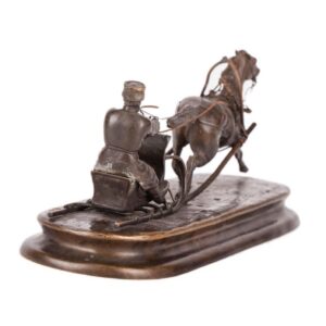 Russian bronze by Vasiliy Grachev "Winter sleigh" — image 5