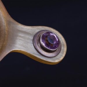 Small Russian silver, enamel and horn kovsh — image 3