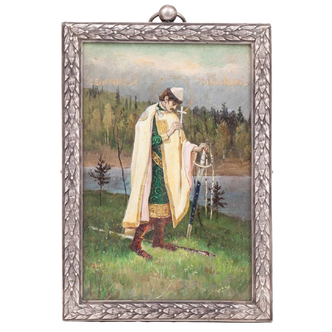 Unusual Russian icon of Saint Boris — image 3