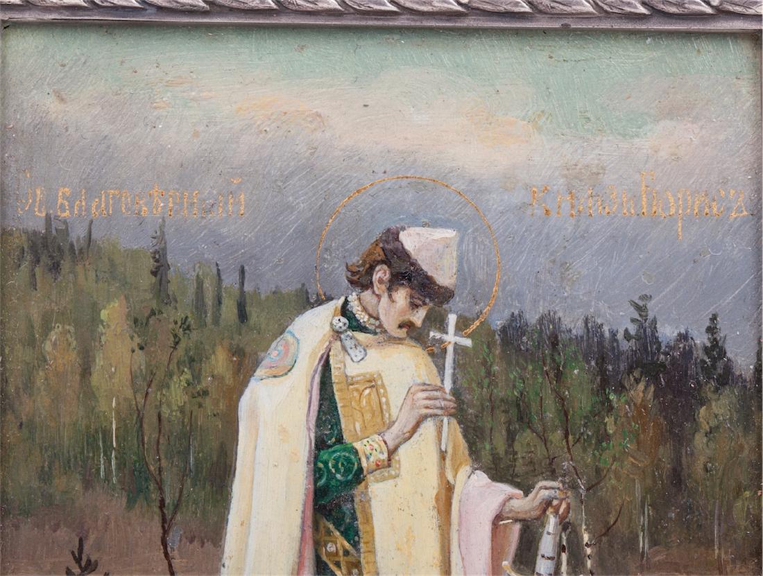 Unusual Russian icon of Saint Boris — image 4