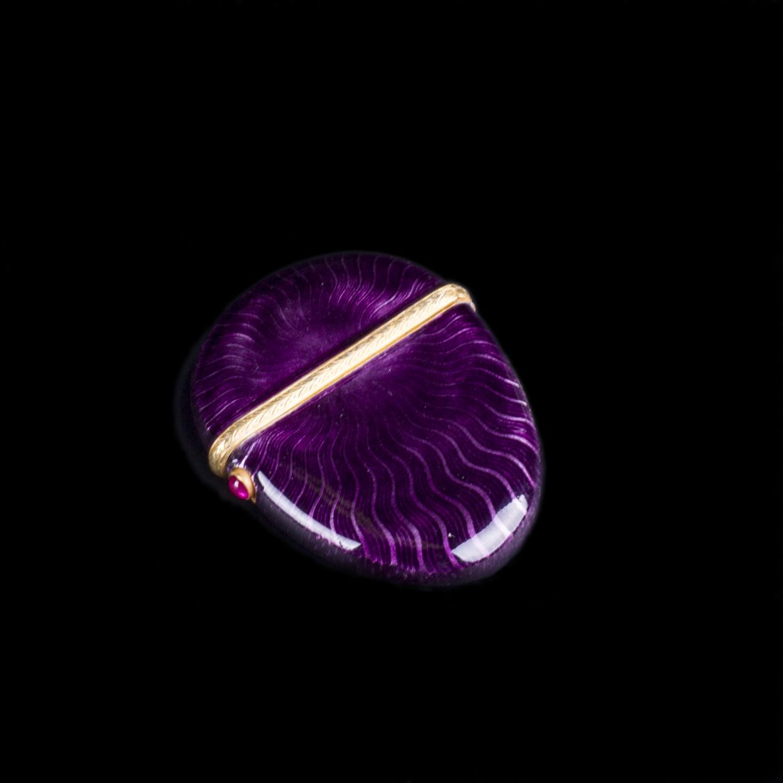 Faberge silver and guilloche enamel match-box — image 1