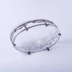 French solid silver with glass fruit bowl. — image 3